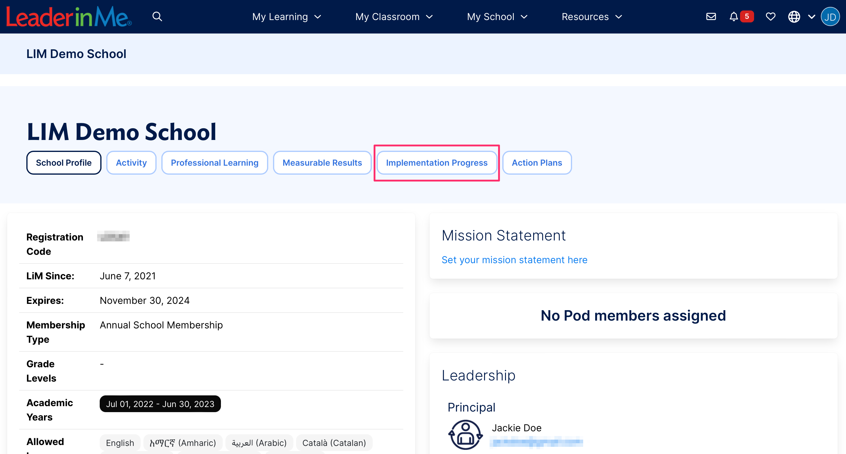 Implemenation Progress Page.png