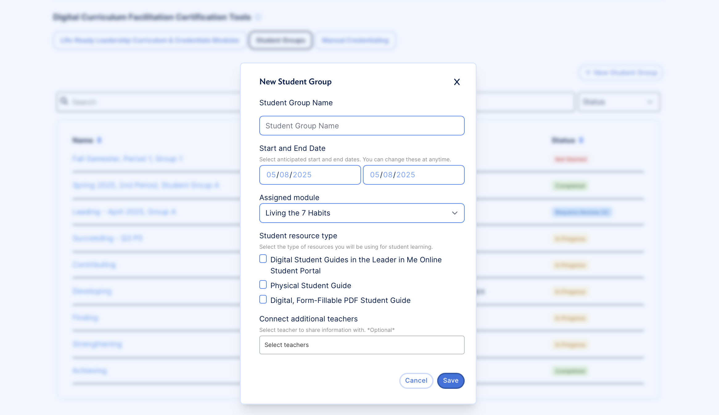 Student Groups - Adding New Student Group.png